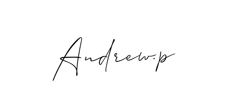 if you are searching for the best signature style for your name Andrew.p. so please give up your signature search. here we have designed multiple signature styles  using Allison_Script. Andrew.p signature style 2 images and pictures png