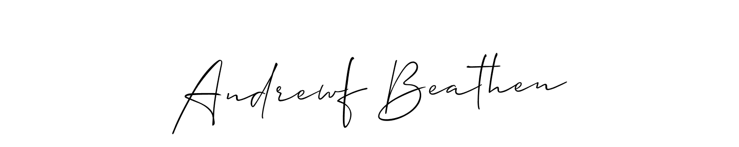 Also we have Andrewf Beathen name is the best signature style. Create professional handwritten signature collection using Allison_Script autograph style. Andrewf Beathen signature style 2 images and pictures png