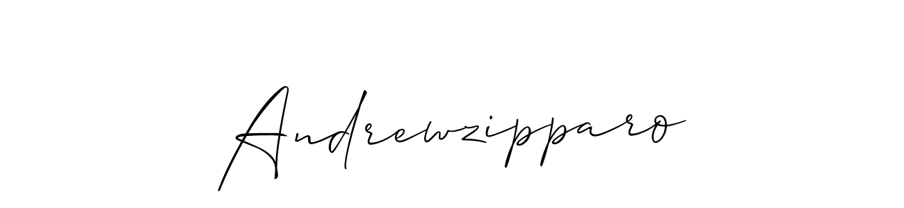 How to make Andrewzipparo signature? Allison_Script is a professional autograph style. Create handwritten signature for Andrewzipparo name. Andrewzipparo signature style 2 images and pictures png