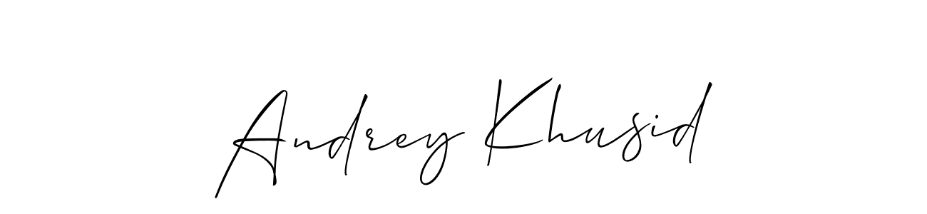 Create a beautiful signature design for name Andrey Khusid. With this signature (Allison_Script) fonts, you can make a handwritten signature for free. Andrey Khusid signature style 2 images and pictures png
