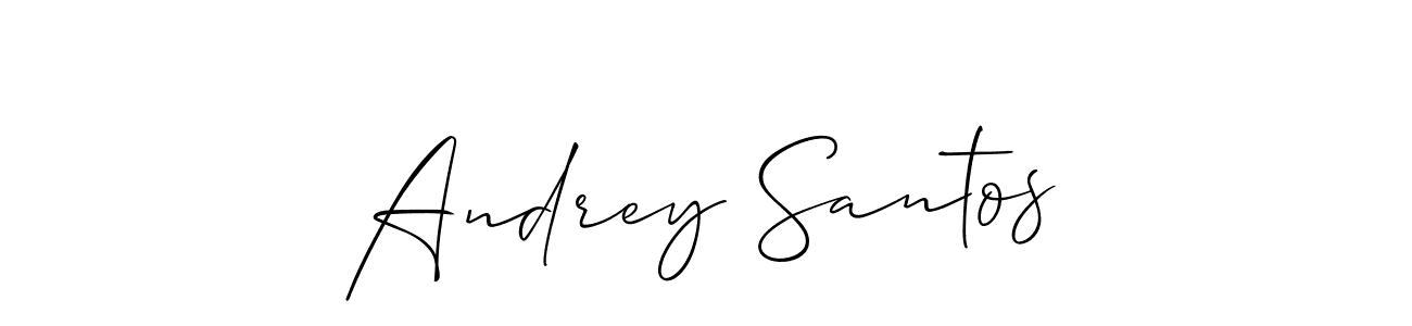 Allison_Script is a professional signature style that is perfect for those who want to add a touch of class to their signature. It is also a great choice for those who want to make their signature more unique. Get Andrey Santos name to fancy signature for free. Andrey Santos signature style 2 images and pictures png