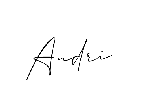 How to make Andri signature? Allison_Script is a professional autograph style. Create handwritten signature for Andri name. Andri signature style 2 images and pictures png