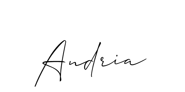 It looks lik you need a new signature style for name Andria. Design unique handwritten (Allison_Script) signature with our free signature maker in just a few clicks. Andria signature style 2 images and pictures png