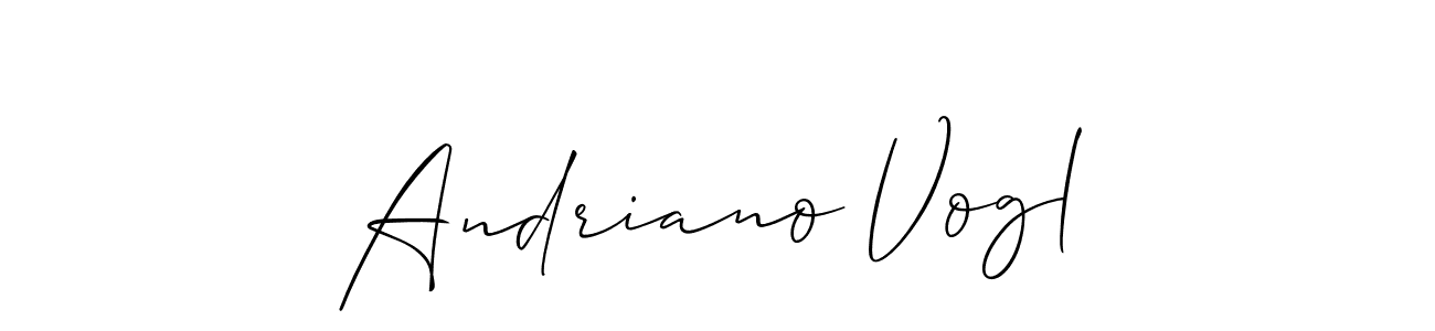 How to make Andriano Vogl signature? Allison_Script is a professional autograph style. Create handwritten signature for Andriano Vogl name. Andriano Vogl signature style 2 images and pictures png