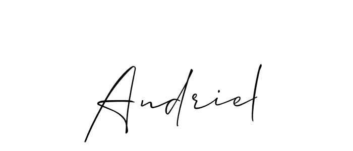 Also we have Andriel name is the best signature style. Create professional handwritten signature collection using Allison_Script autograph style. Andriel signature style 2 images and pictures png