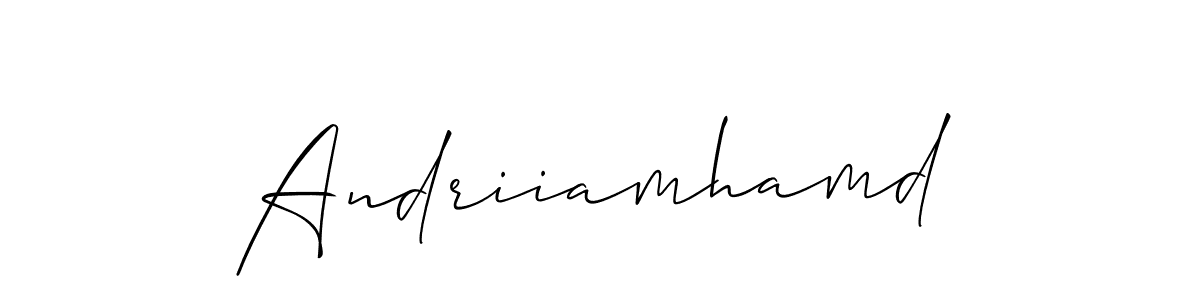 Also You can easily find your signature by using the search form. We will create Andriiamhamd name handwritten signature images for you free of cost using Allison_Script sign style. Andriiamhamd signature style 2 images and pictures png