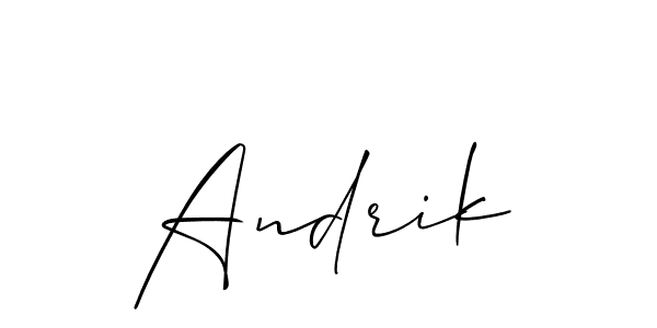 You can use this online signature creator to create a handwritten signature for the name Andrik. This is the best online autograph maker. Andrik signature style 2 images and pictures png