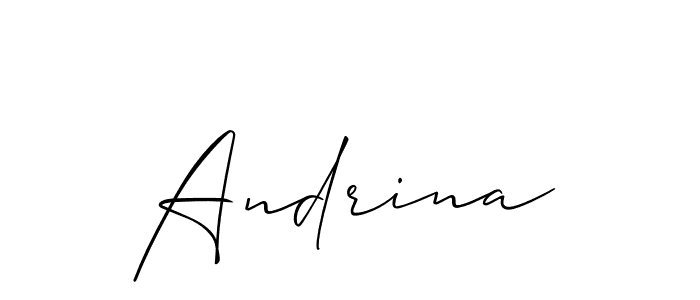 You should practise on your own different ways (Allison_Script) to write your name (Andrina) in signature. don't let someone else do it for you. Andrina signature style 2 images and pictures png