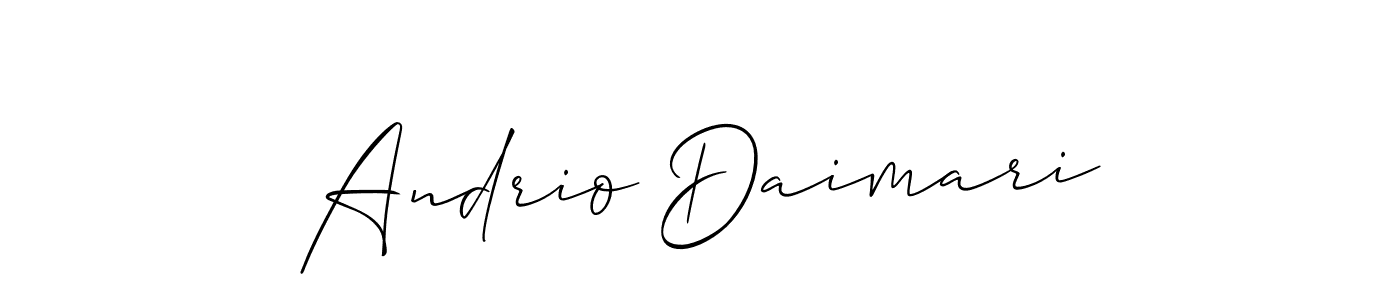 You can use this online signature creator to create a handwritten signature for the name Andrio Daimari. This is the best online autograph maker. Andrio Daimari signature style 2 images and pictures png