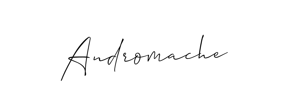 The best way (Allison_Script) to make a short signature is to pick only two or three words in your name. The name Andromache include a total of six letters. For converting this name. Andromache signature style 2 images and pictures png