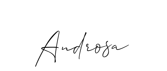 Use a signature maker to create a handwritten signature online. With this signature software, you can design (Allison_Script) your own signature for name Androsa. Androsa signature style 2 images and pictures png