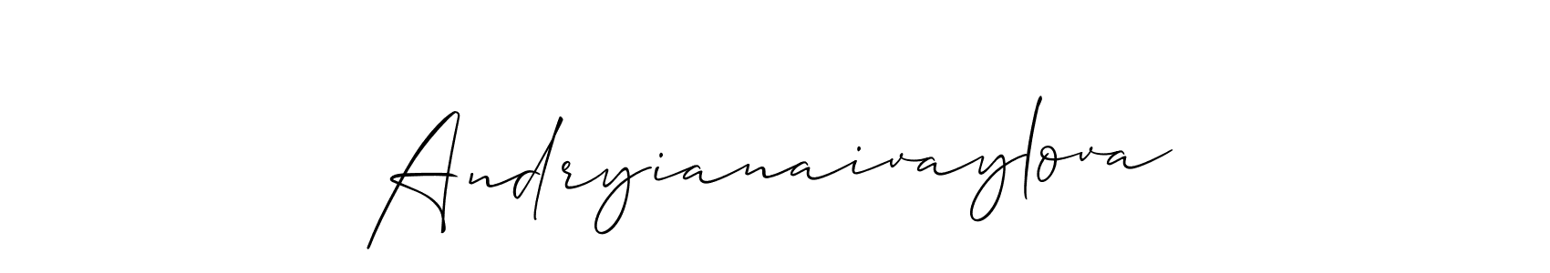 Make a beautiful signature design for name Andryianaivaylova. With this signature (Allison_Script) style, you can create a handwritten signature for free. Andryianaivaylova signature style 2 images and pictures png