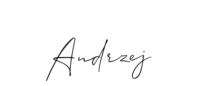 How to make Andrzej name signature. Use Allison_Script style for creating short signs online. This is the latest handwritten sign. Andrzej signature style 2 images and pictures png