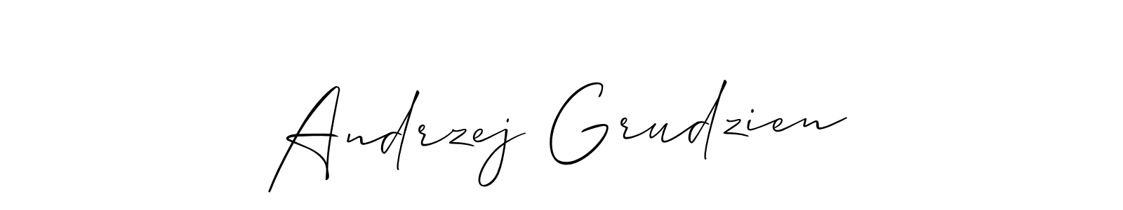 Andrzej Grudzien stylish signature style. Best Handwritten Sign (Allison_Script) for my name. Handwritten Signature Collection Ideas for my name Andrzej Grudzien. Andrzej Grudzien signature style 2 images and pictures png
