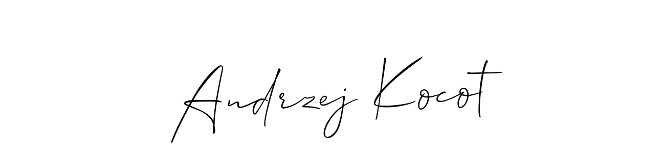 You can use this online signature creator to create a handwritten signature for the name Andrzej Kocot. This is the best online autograph maker. Andrzej Kocot signature style 2 images and pictures png