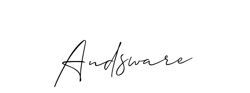 Best and Professional Signature Style for Andsware. Allison_Script Best Signature Style Collection. Andsware signature style 2 images and pictures png