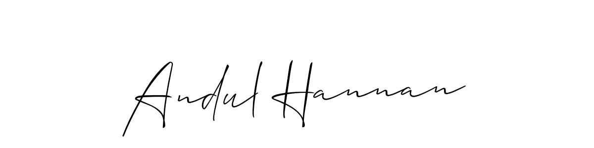 Similarly Allison_Script is the best handwritten signature design. Signature creator online .You can use it as an online autograph creator for name Andul Hannan. Andul Hannan signature style 2 images and pictures png