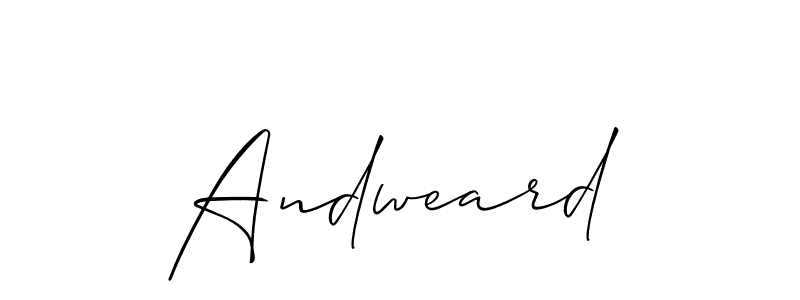 Check out images of Autograph of Andweard name. Actor Andweard Signature Style. Allison_Script is a professional sign style online. Andweard signature style 2 images and pictures png