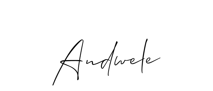 How to make Andwele signature? Allison_Script is a professional autograph style. Create handwritten signature for Andwele name. Andwele signature style 2 images and pictures png