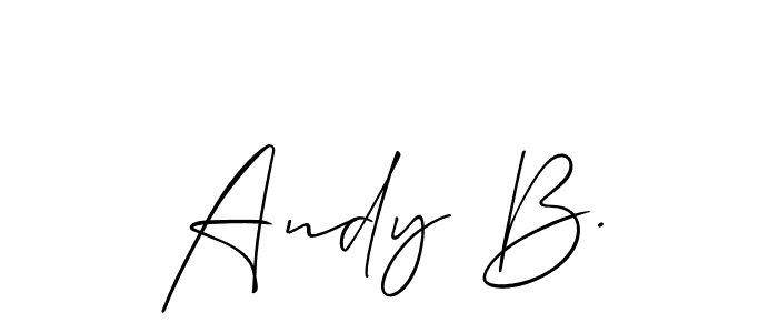 Also we have Andy B. name is the best signature style. Create professional handwritten signature collection using Allison_Script autograph style. Andy B. signature style 2 images and pictures png