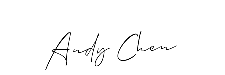 Also You can easily find your signature by using the search form. We will create Andy Chen name handwritten signature images for you free of cost using Allison_Script sign style. Andy Chen signature style 2 images and pictures png