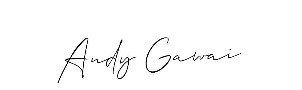 Allison_Script is a professional signature style that is perfect for those who want to add a touch of class to their signature. It is also a great choice for those who want to make their signature more unique. Get Andy Gawai name to fancy signature for free. Andy Gawai signature style 2 images and pictures png