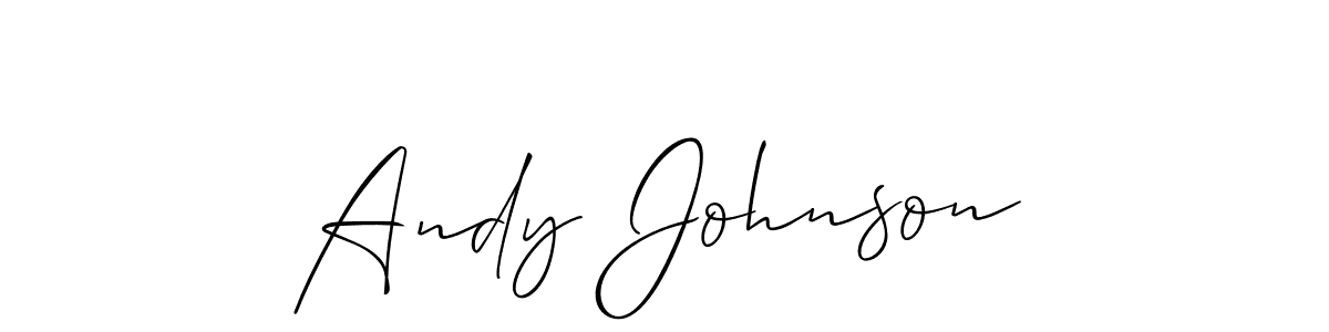 Use a signature maker to create a handwritten signature online. With this signature software, you can design (Allison_Script) your own signature for name Andy Johnson. Andy Johnson signature style 2 images and pictures png