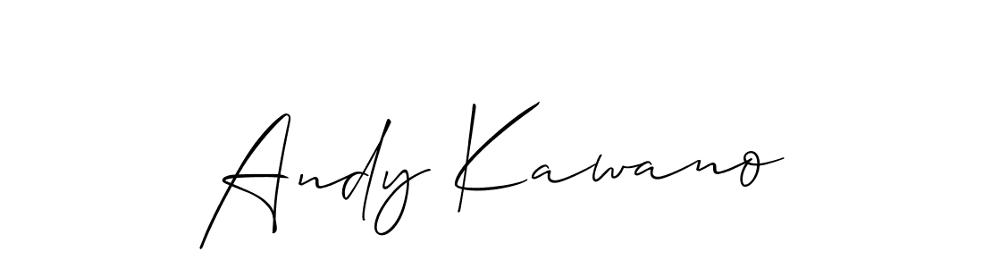 Make a short Andy Kawano signature style. Manage your documents anywhere anytime using Allison_Script. Create and add eSignatures, submit forms, share and send files easily. Andy Kawano signature style 2 images and pictures png