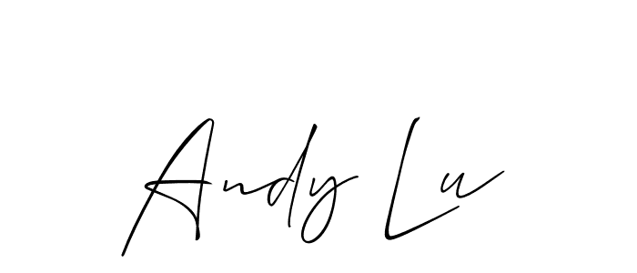 if you are searching for the best signature style for your name Andy Lu. so please give up your signature search. here we have designed multiple signature styles  using Allison_Script. Andy Lu signature style 2 images and pictures png