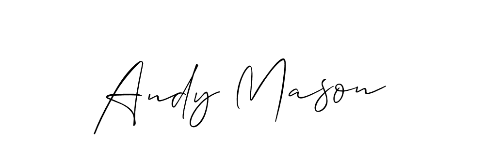 Andy Mason stylish signature style. Best Handwritten Sign (Allison_Script) for my name. Handwritten Signature Collection Ideas for my name Andy Mason. Andy Mason signature style 2 images and pictures png