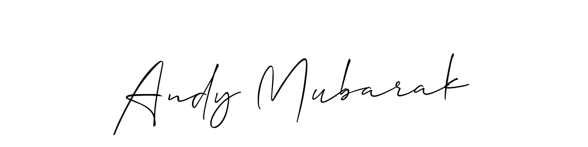 Create a beautiful signature design for name Andy Mubarak. With this signature (Allison_Script) fonts, you can make a handwritten signature for free. Andy Mubarak signature style 2 images and pictures png