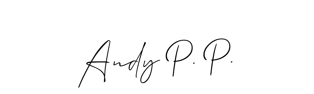 if you are searching for the best signature style for your name Andy P. P.. so please give up your signature search. here we have designed multiple signature styles  using Allison_Script. Andy P. P. signature style 2 images and pictures png