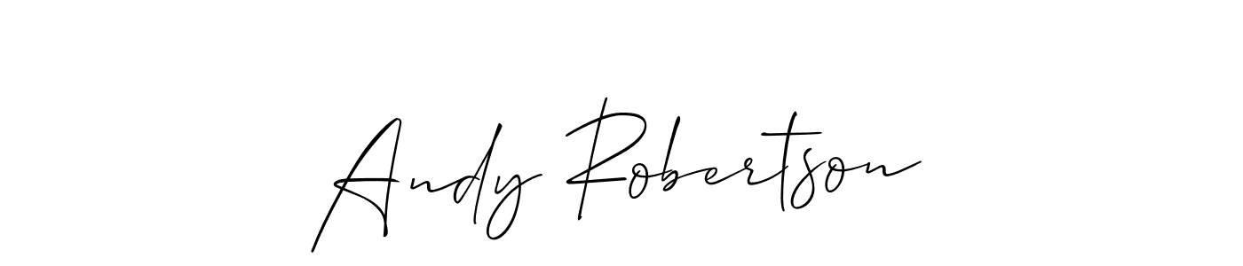 Andy Robertson stylish signature style. Best Handwritten Sign (Allison_Script) for my name. Handwritten Signature Collection Ideas for my name Andy Robertson. Andy Robertson signature style 2 images and pictures png