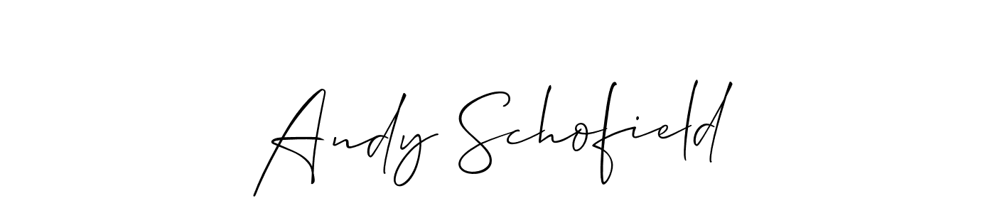 Create a beautiful signature design for name Andy Schofield. With this signature (Allison_Script) fonts, you can make a handwritten signature for free. Andy Schofield signature style 2 images and pictures png