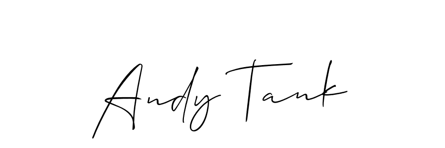 Design your own signature with our free online signature maker. With this signature software, you can create a handwritten (Allison_Script) signature for name Andy Tank. Andy Tank signature style 2 images and pictures png