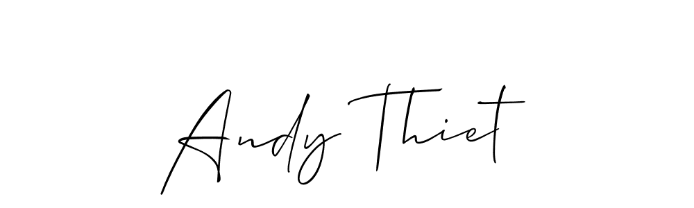 Design your own signature with our free online signature maker. With this signature software, you can create a handwritten (Allison_Script) signature for name Andy Thiet. Andy Thiet signature style 2 images and pictures png