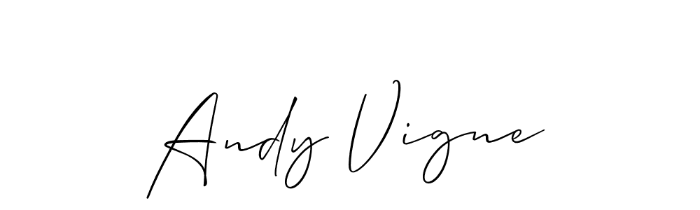 Create a beautiful signature design for name Andy Vigne. With this signature (Allison_Script) fonts, you can make a handwritten signature for free. Andy Vigne signature style 2 images and pictures png