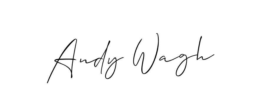 Best and Professional Signature Style for Andy Wagh. Allison_Script Best Signature Style Collection. Andy Wagh signature style 2 images and pictures png