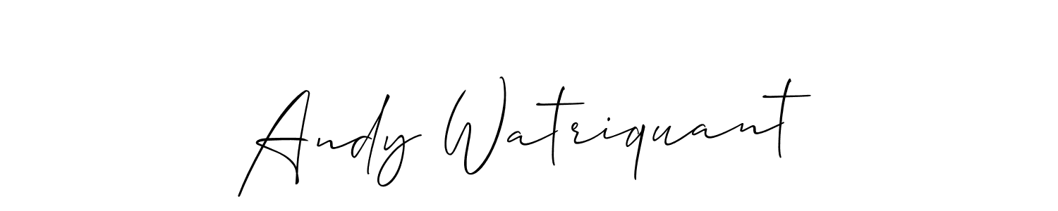 Design your own signature with our free online signature maker. With this signature software, you can create a handwritten (Allison_Script) signature for name Andy Watriquant. Andy Watriquant signature style 2 images and pictures png