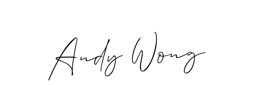 How to make Andy Wong name signature. Use Allison_Script style for creating short signs online. This is the latest handwritten sign. Andy Wong signature style 2 images and pictures png