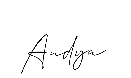 Best and Professional Signature Style for Andya. Allison_Script Best Signature Style Collection. Andya signature style 2 images and pictures png