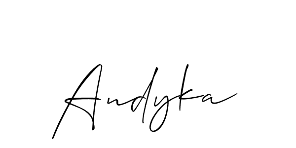Make a short Andyka signature style. Manage your documents anywhere anytime using Allison_Script. Create and add eSignatures, submit forms, share and send files easily. Andyka signature style 2 images and pictures png