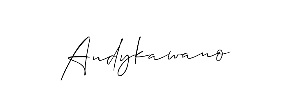 if you are searching for the best signature style for your name Andykawano. so please give up your signature search. here we have designed multiple signature styles  using Allison_Script. Andykawano signature style 2 images and pictures png