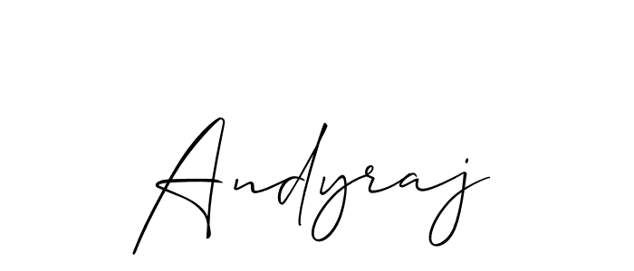 Make a beautiful signature design for name Andyraj. With this signature (Allison_Script) style, you can create a handwritten signature for free. Andyraj signature style 2 images and pictures png