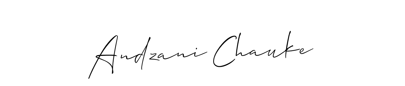 This is the best signature style for the Andzani Chauke name. Also you like these signature font (Allison_Script). Mix name signature. Andzani Chauke signature style 2 images and pictures png