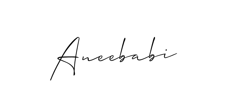 Create a beautiful signature design for name Aneebabi. With this signature (Allison_Script) fonts, you can make a handwritten signature for free. Aneebabi signature style 2 images and pictures png