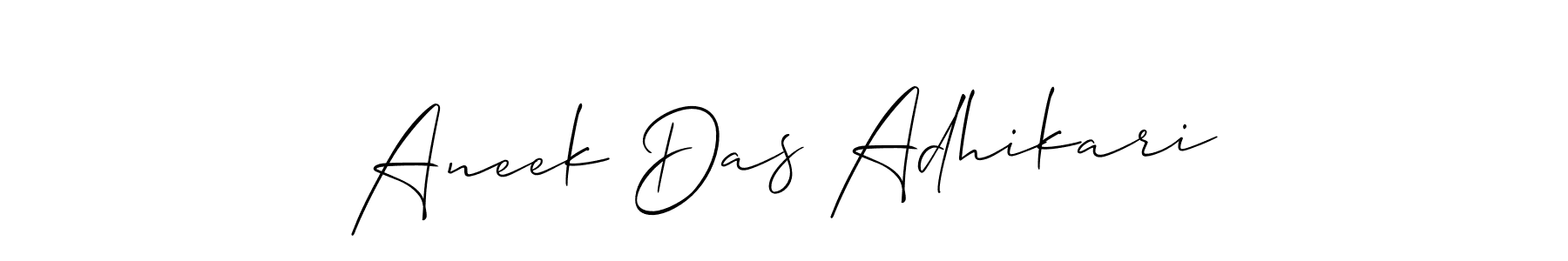 This is the best signature style for the Aneek Das Adhikari name. Also you like these signature font (Allison_Script). Mix name signature. Aneek Das Adhikari signature style 2 images and pictures png