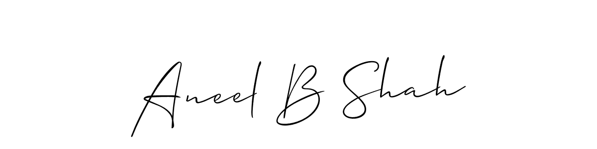 This is the best signature style for the Aneel B Shah name. Also you like these signature font (Allison_Script). Mix name signature. Aneel B Shah signature style 2 images and pictures png