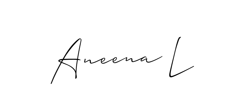 Make a beautiful signature design for name Aneena L. Use this online signature maker to create a handwritten signature for free. Aneena L signature style 2 images and pictures png