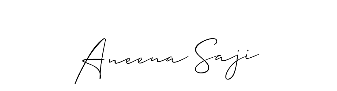 You should practise on your own different ways (Allison_Script) to write your name (Aneena Saji) in signature. don't let someone else do it for you. Aneena Saji signature style 2 images and pictures png